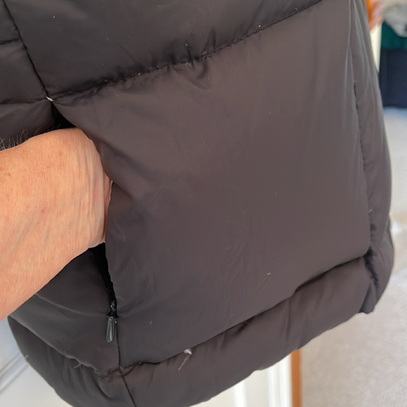 Down Puffer Zipper Vest Womens Large Blue Pockets Warm Active Athleisure Hiking - Picture 3 of 16
